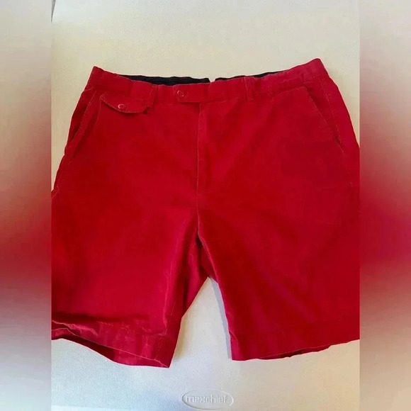 Bundle cremieux flat front shorts 8” 38 100% cotton red blue navy - Picture 4 of 9
